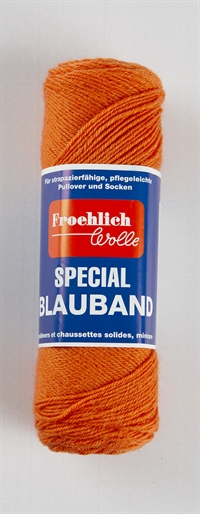 0059 Orange, Blauband fra Froehlich Wolle